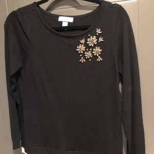 Charter Club Knit Sweater with Holiday Appliqué